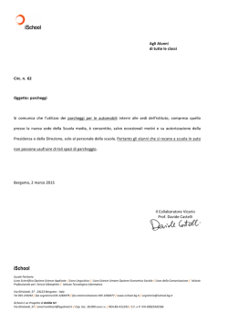 circolare n. 62 parcheggio