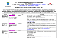 Manifestazioni Vicenza e dintorni 15-22 marzo 2015