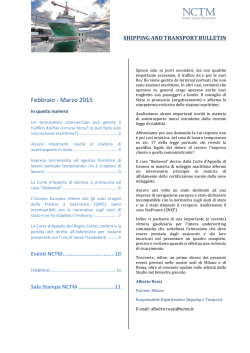 Shipping febbraio marzo 2015