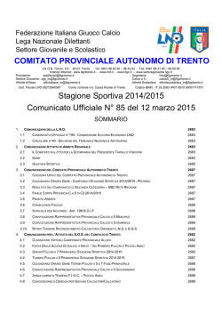 Comunicato n. 85
