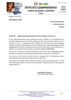 Aggiornamento graduatorie - Alighieri