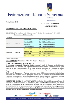comunicato gpg-under 14 n&deg; 8/15