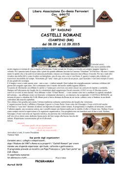 Scarica il programma completo - Circolare 644/72 Genio Ferrovieri
