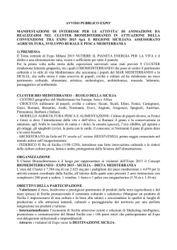 AVVISO PUBBLICO EXPO` MANIFESTAZIONE DI