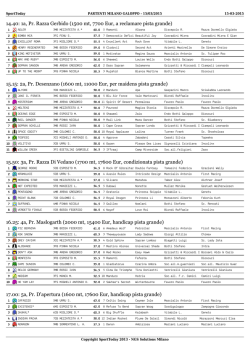 14.40: 1a, Pr. Razza Gerbido (1500 mt, 7700 Eur, a