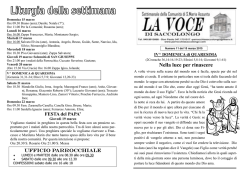 Bollettino settimanale della Parrocchia di Saccolongo