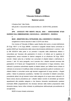 pdf L`ordinanza del Tribunale di Milano - Enti Locali