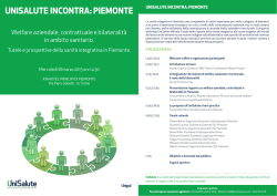 PIEMONTE Welfare aziendale, contrattuale e bilateralit&agrave;