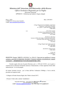 Ministero dell - Ufficio Scolastico Regionale per la Puglia