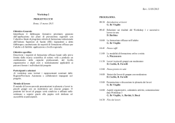 Programma 2&deg; Workshop - 15 marzo 2013 [PDF