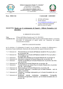 bando esperti progetti 2014 2015