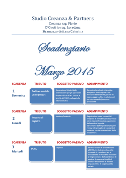 Scadenziario Marzo 2015