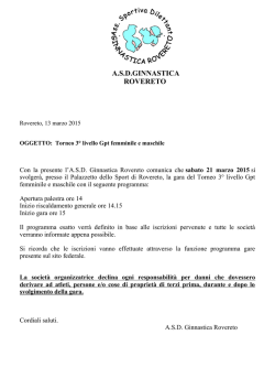 invito trofeo 3° livello