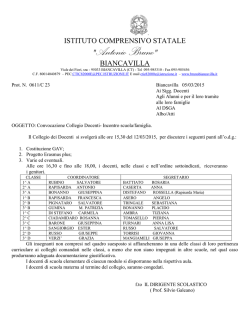 Collegio docenti e incontro scuola famiglia - A. Bruno