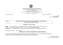 Prot. n. 1829 /C14 Rossano 14 marzo 2015 Atti All`albo Scuola Al