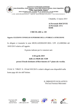 circolare 128 - Liceo "Tito Lucrezio Caro" di Cittadella