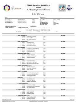 italiani allievi - start list staffette
