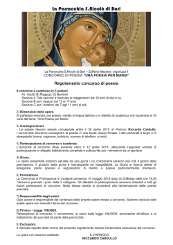 concorso di poesia - Parrocchia San Nicolò di Bari Zafferia