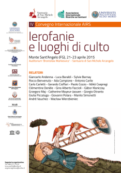 Monte Sant`Angelo (FG), 21-23 aprile 2015