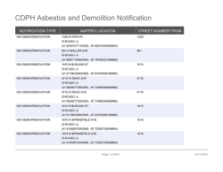 CDPH Asbestos and Demolition Notification