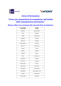 Lista non Ammessi seconda fase DEF