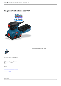 Levigatrice Orbitale Bosch GSS 140 A