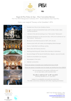 Deluxe Spa Tour - R&D Management conference 2015