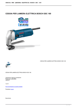 CESOIA PER LAMIERA ELETTRICA BOSCH GSC 160