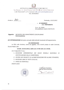 incontro per dipartimento 23.03.2015