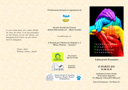 Programma del laboratorio - Duemilauno Agenzia Sociale