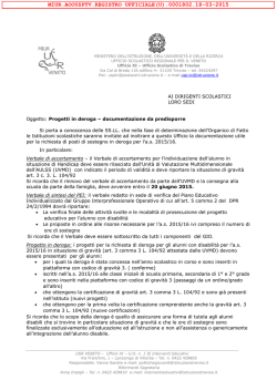 Nota UST - Treviso – Ufficio scolastico territoriale