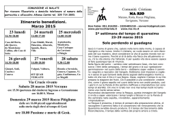 Calendario - Chiesa di Riola