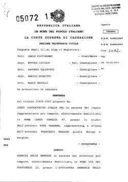 Corte di Cassazione, sez. trib., sentenza 13/03/2015, n. 5072