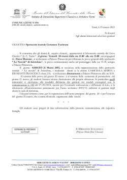 Spettacolo teatrale Certamen Taciteum