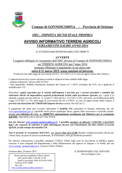 Avviso pubblico - Comune di Gonnoscodina
