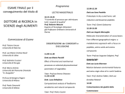 DOTTORE di RICERCA in SCIENZE degli ALIMENTI