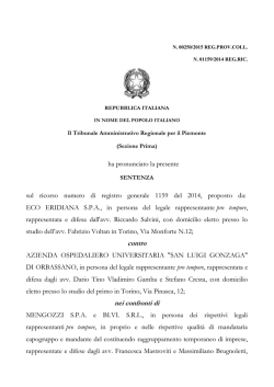 pdf La sentenza 250/2015 del Tar Piemonte - Enti Locali