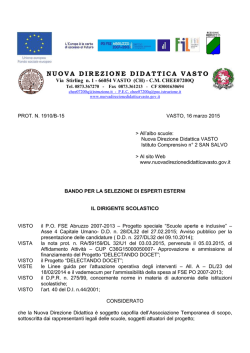 bando delectando docet - Nuova Direzione Didattica Vasto