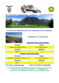 Escursione con doppio itinerario al M. Cengio Alto (1347