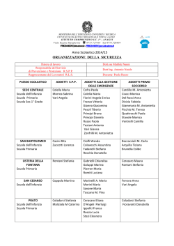 Organizzazione della sicurezza - Primoistituto comprensivo Anagni