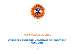 corso per aspiranti volontari del soccorso anno 2015