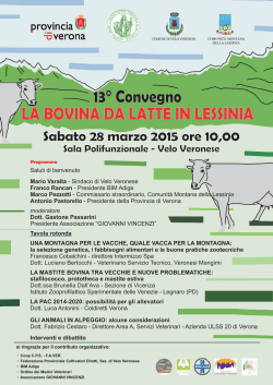 programma convegno 2015 - Comune di Velo Veronese
