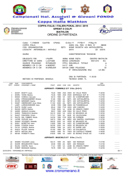 Ordine partenza biathlon