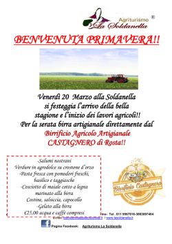 scarica qui il menu - Le novit&agrave; della soldanella
