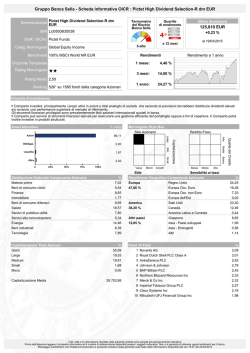 Gruppo Banca Sella - Scheda Informativa OICR : Pictet High