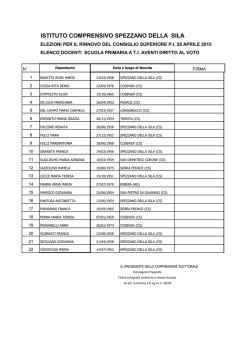 elenco primaria ruolo - ISTITUTO COMPRENSIVO "B. TELESIO"