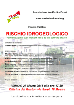 RISCHIO IDROGEOLOGICO - Associazione NordEstSudOvest