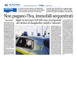 Non pagano l`Iva, immobili sequestrati