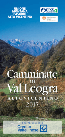 Camminate in Val Leogra 2015 - Comunit&agrave; Montana Leogra