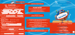 Depliant - Planet Sport